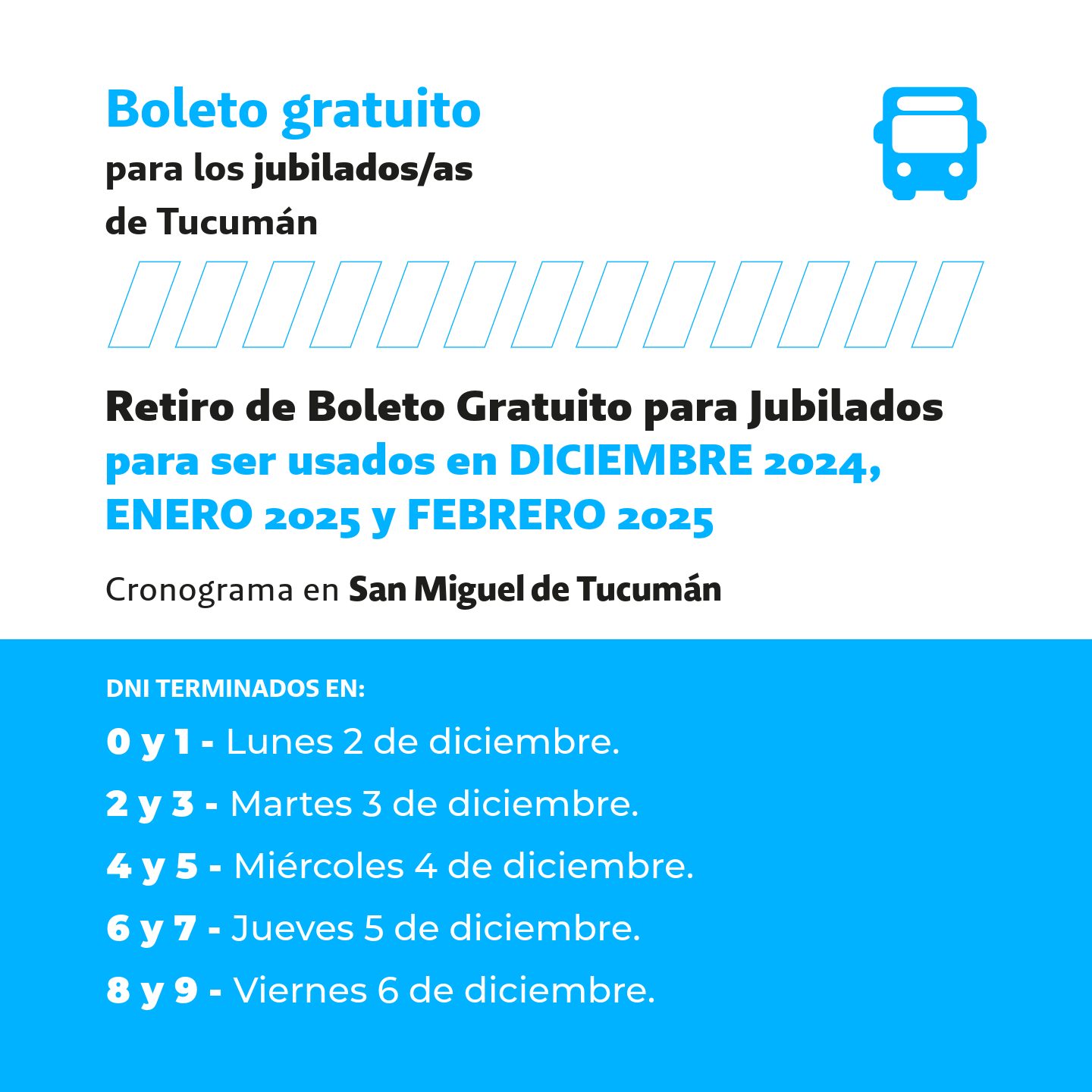 BOLETOS PARA JUBILADOS